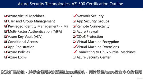 Azure 安全工程师认证 AZ-500 实战教程(英文视频
