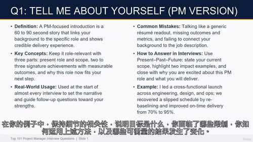 项目经理面试高频 101 问 核心知识全解 (英文视频中文外