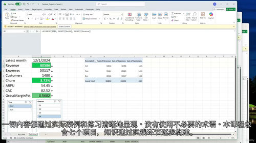 实战商业项目Excel精通教程 (英文视频中文外挂字幕教程)