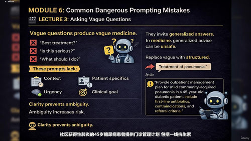 医生AI提示词实战课:让智能工具成为你的临床好帮手 (英文课程中文字幕)